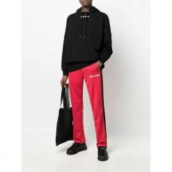 Palm Angels Logo Hoodie Black