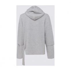 Off White Easybreezy Logo-Patch Hoodie Gray