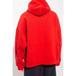 Balenciaga Hoodie With Logo Red