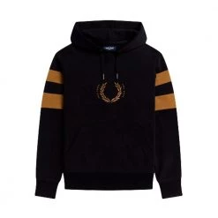 Fred Perry Bold Tipped Hooded Sweatshirt Black-S Black