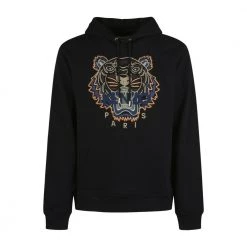 Kenzo Embroidered Tiger Hoodie Black