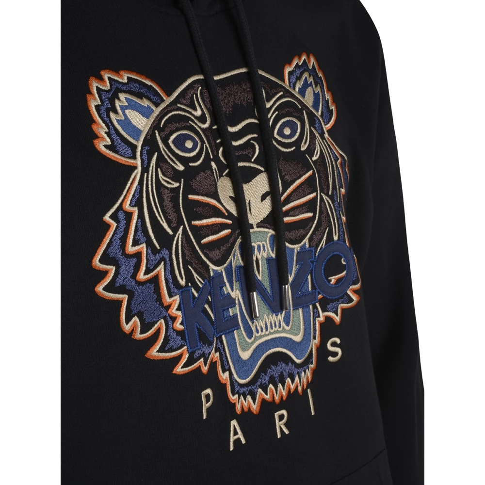 Kenzo Embroidered Tiger Hoodie Black - Bilde 3