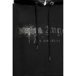 Palm Angels Logo Hoodie Black