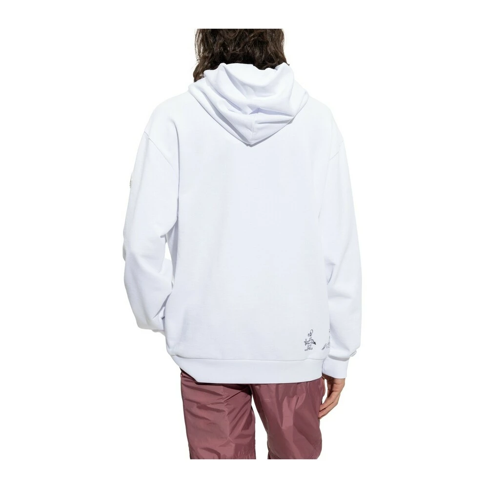 Moncler Logo-patched Hoodie White - Bilde 3