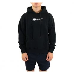 Off White Spray Helv Skate Hoodie Black