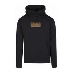 Fendi Embroidered FF Logo Hoodie Black