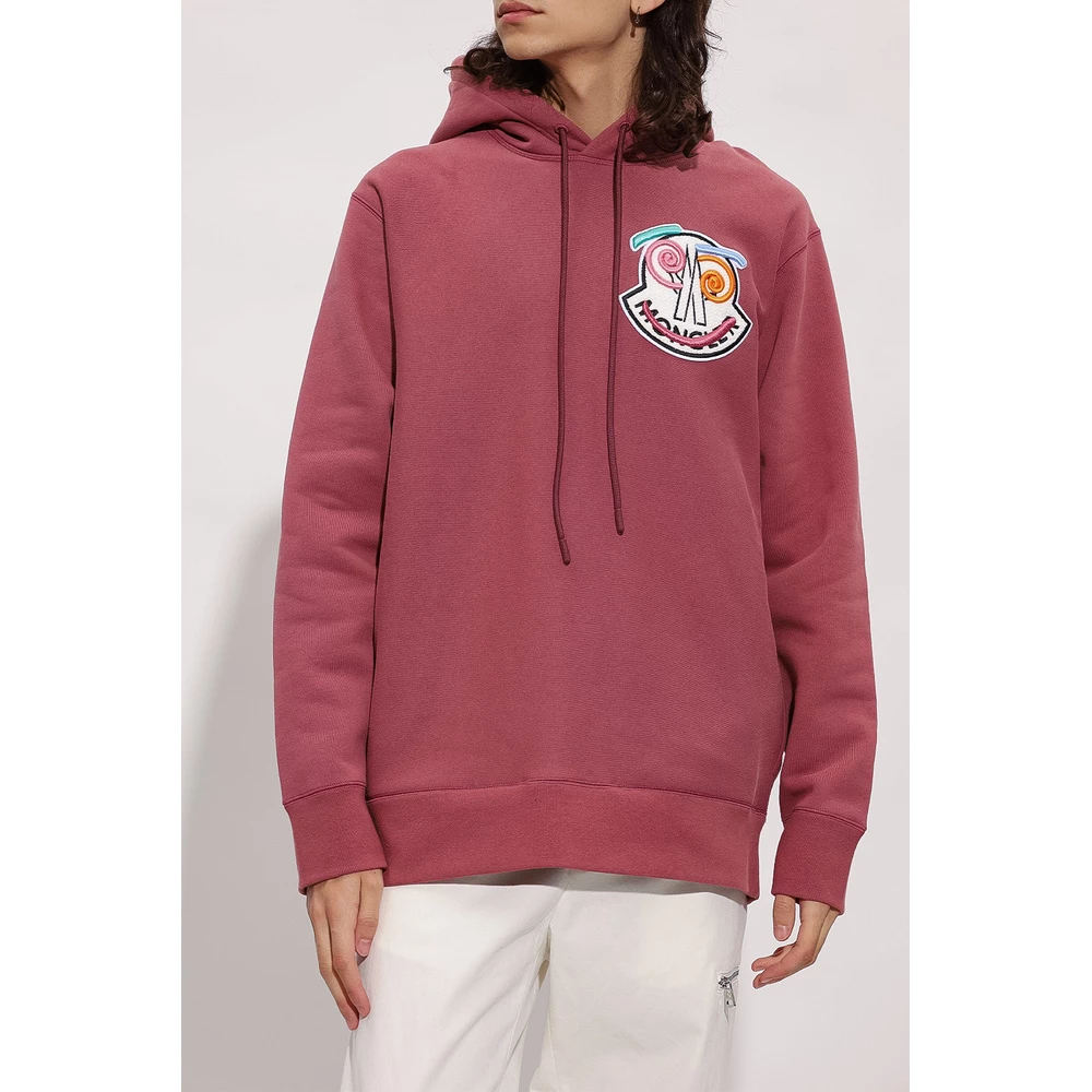 Moncler 1952 Hoodie With Logo Pink