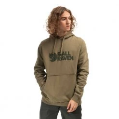 Fjällräven Logo Hoodie Green