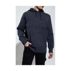 Givenchy 4G Embroidered Hoodie Blue