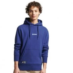 Superdry Code Micro Logo Hettegenser Blue