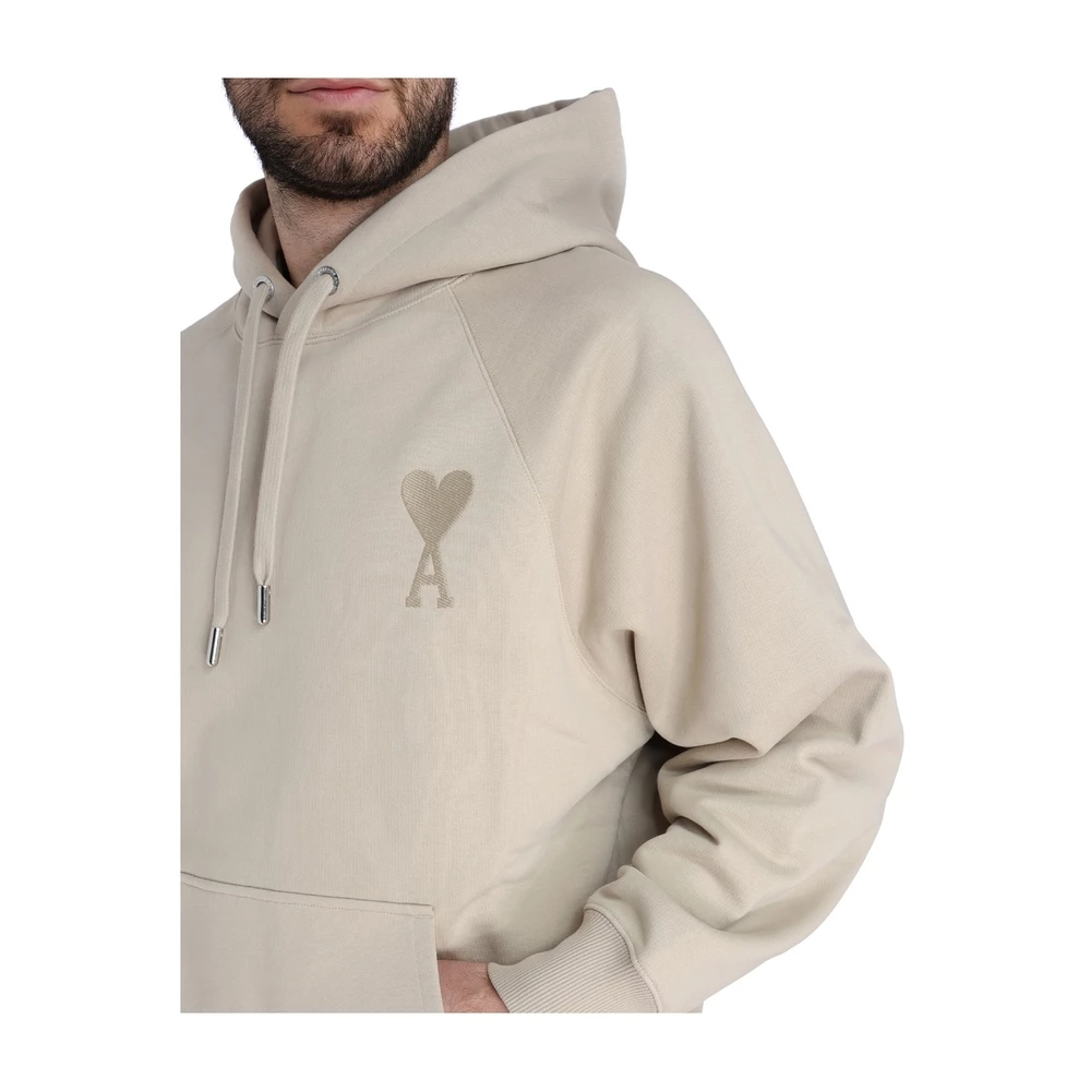 Ami Paris Hoodie Beige - Bilde 2