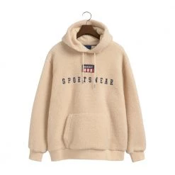 Gant Retro Flag Fleece Hoodie - Beige Yellow