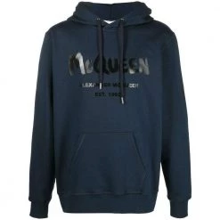 Alexander McQueen Hoodies Blue