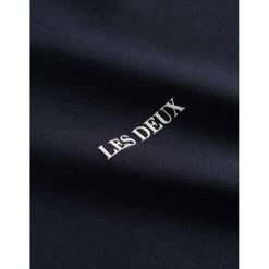 Les Deux Lens Hoodie - Dark Navy/White Blue