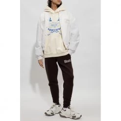 Rhude Printed Hoodie Beige