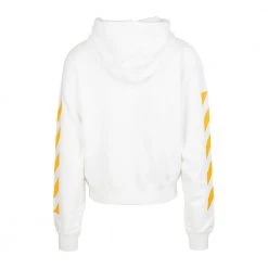 Off White Caravaggio Painting Diag-Stripe Hoodie White