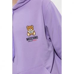 Moschino Hoodie With Logo Purple