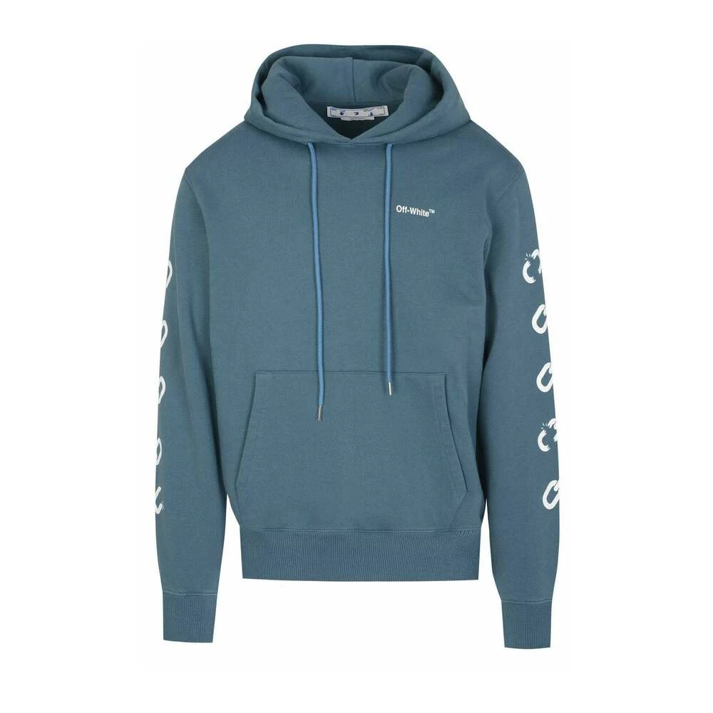 Off White Chain Arrow Slim Hoodie Blue