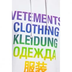 Vetements Printed Hoodie White