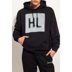 Helmut Lang Hoodie With Logo Black