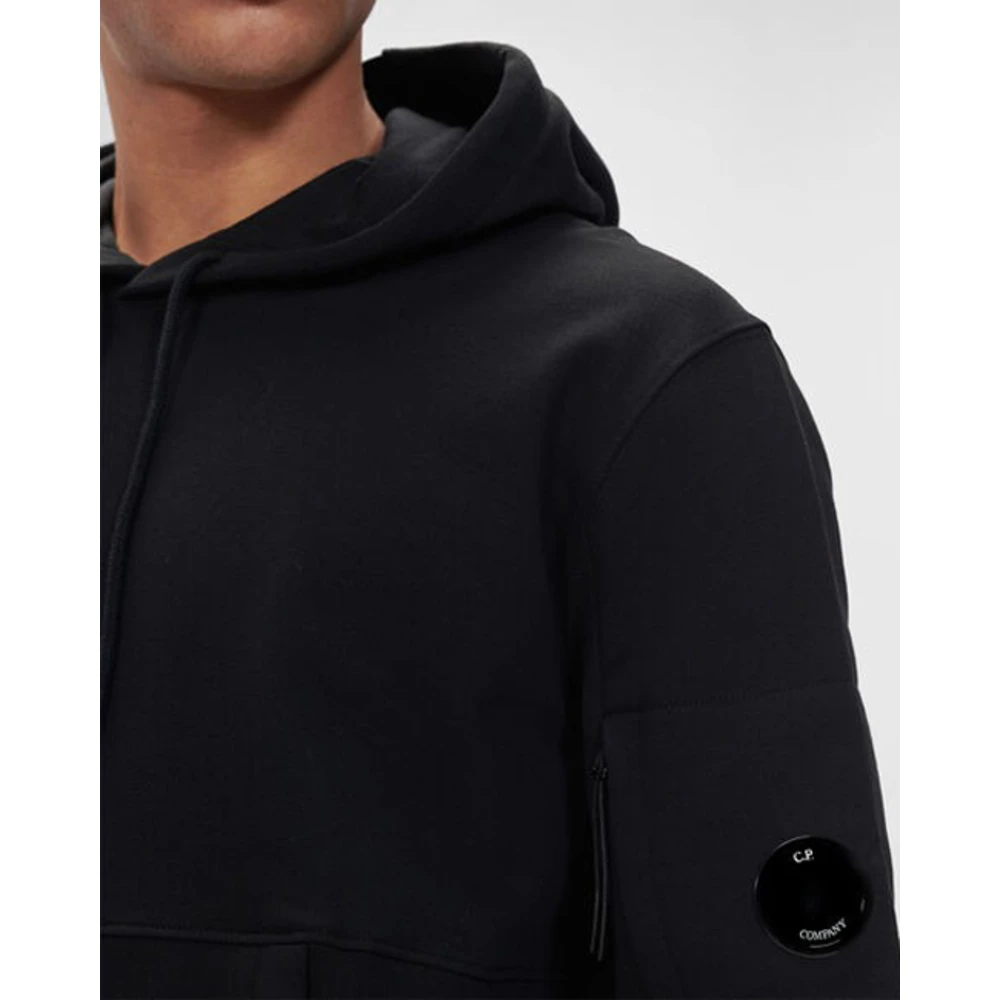 C.P. Company Lens-detailed Cotton Hoodie Black - Bilde 4