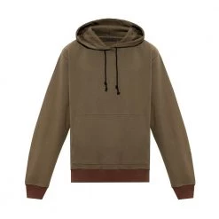 Helmut Lang Logo Hoodie Brown