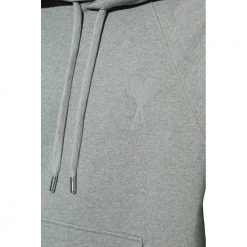 Ami Paris Hoodie With Logo Gray