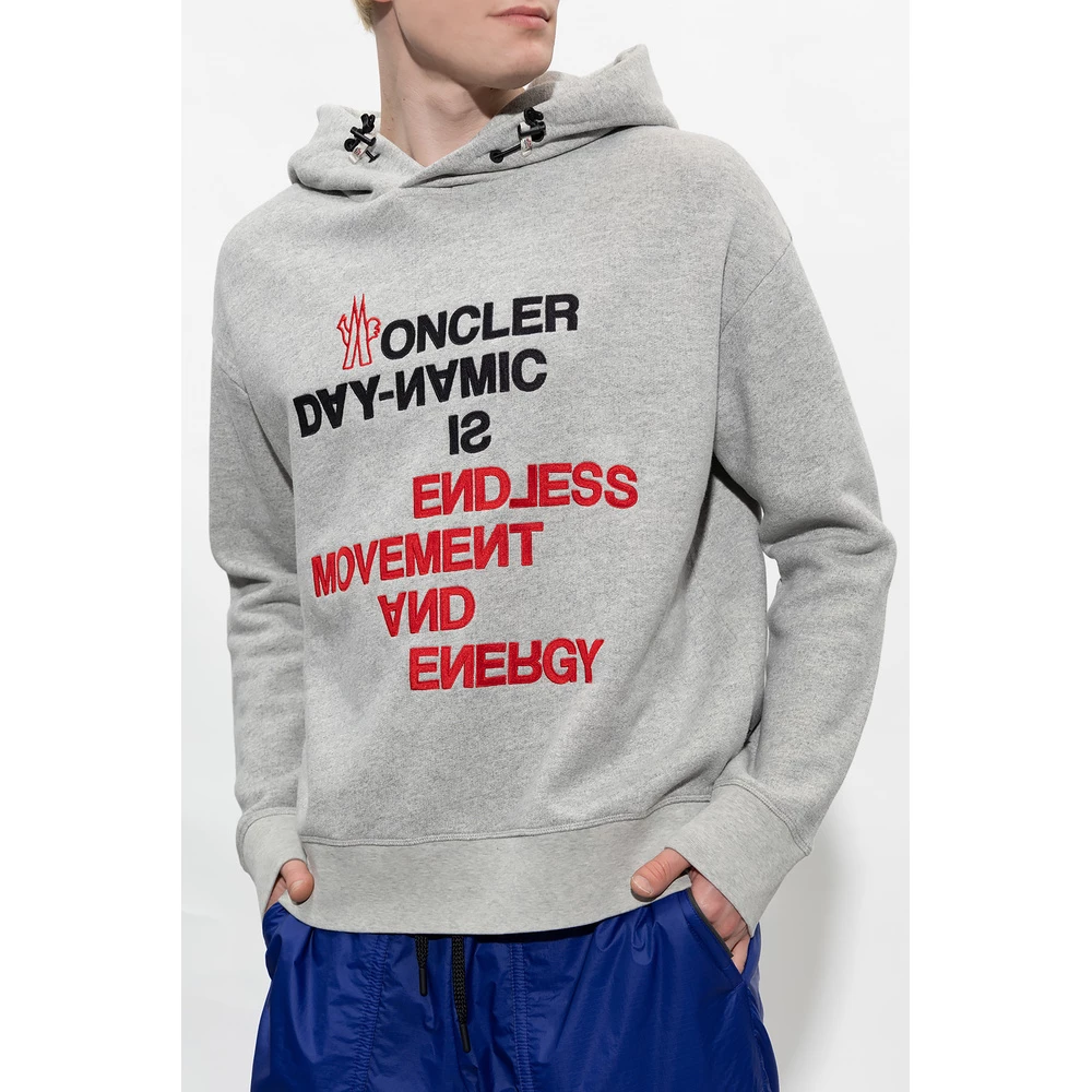 Moncler Hoodie With Logo Gray