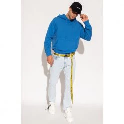 Off White Hoodie Blue