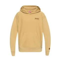 Kenzo Logo-printed Hoodie Beige