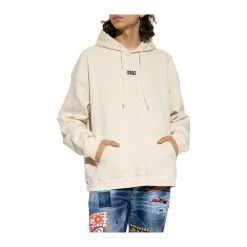 Dsquared2 Hoodie With Logo Beige