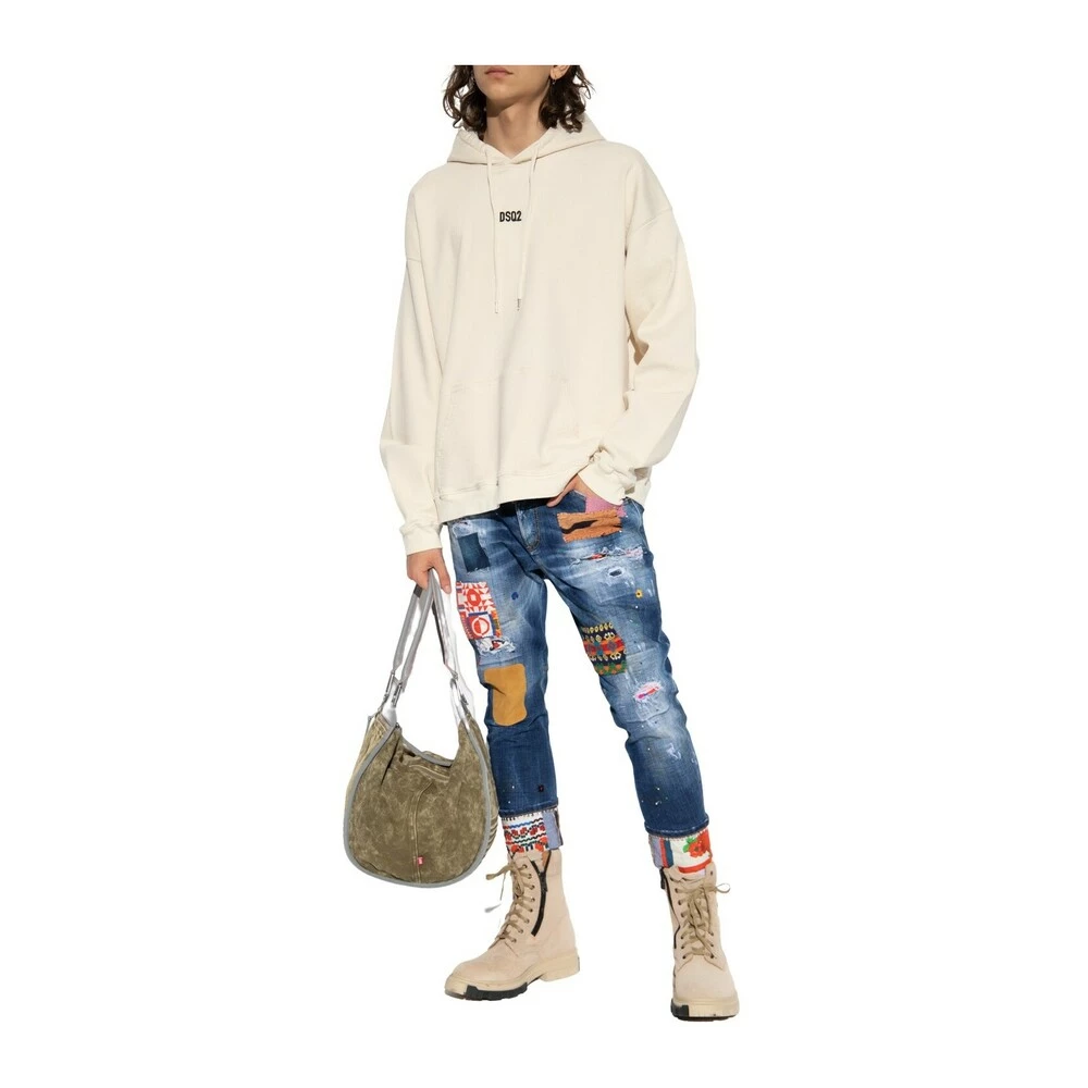 Dsquared2 Hoodie With Logo Beige - Bilde 2
