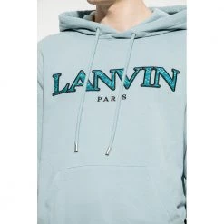 Lanvin Logo Hoodie Blue