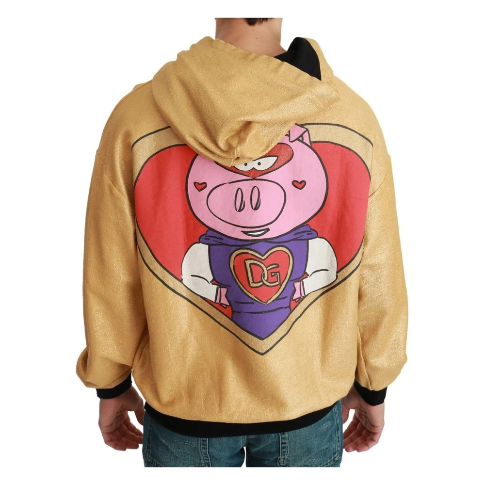 Dolce & Gabbana Pig Of The Year Genser Med Hette Yellow