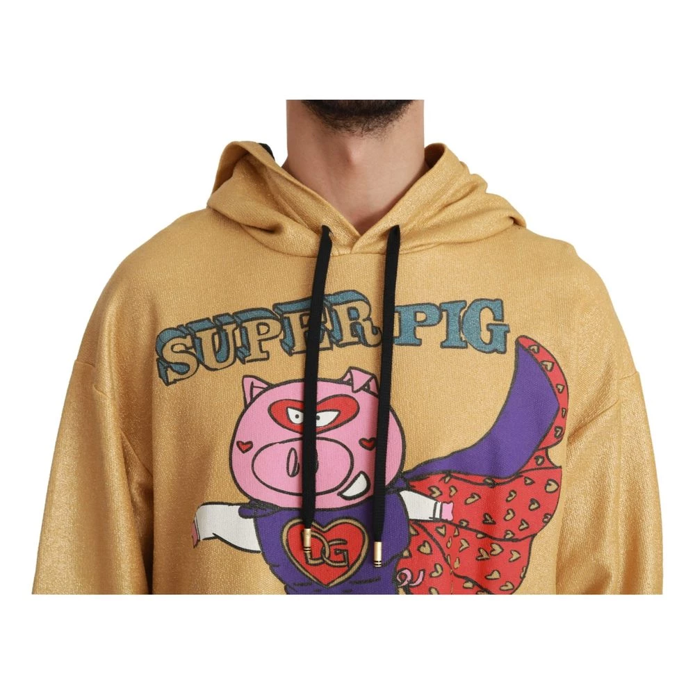 Dolce & Gabbana Pig Of The Year Genser Med Hette Yellow - Bilde 3