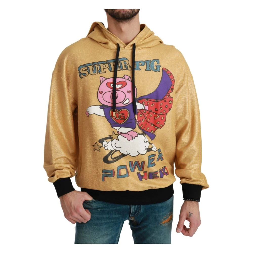 Dolce & Gabbana Pig Of The Year Genser Med Hette Yellow - Bilde 5