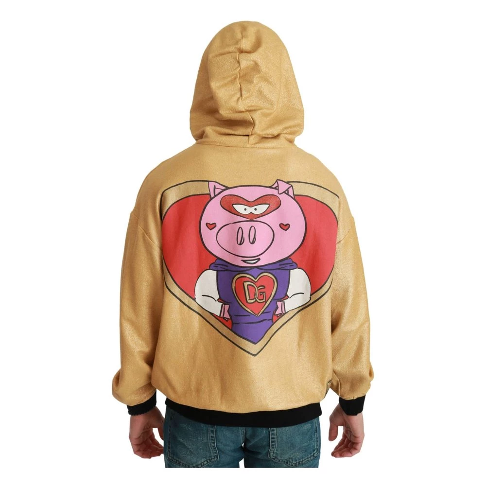 Dolce & Gabbana Pig Of The Year Genser Med Hette Yellow - Bilde 7