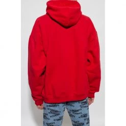 Vetements Printed Hoodie Red