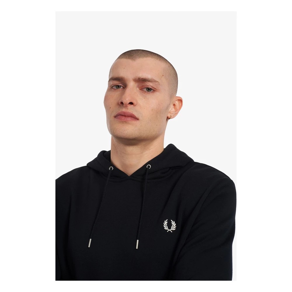 Fred Perry Tipped Hoodie Black