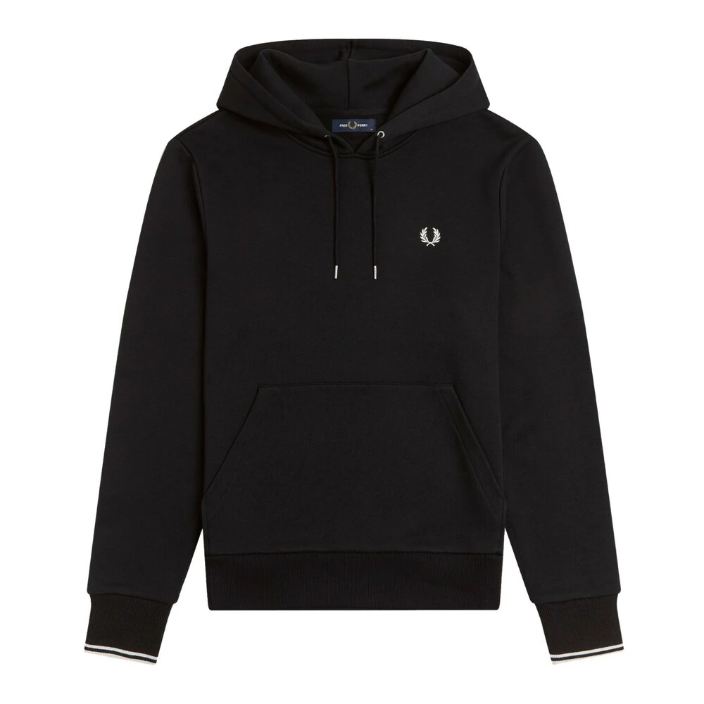 Fred Perry Tipped Hoodie Black - Bilde 2
