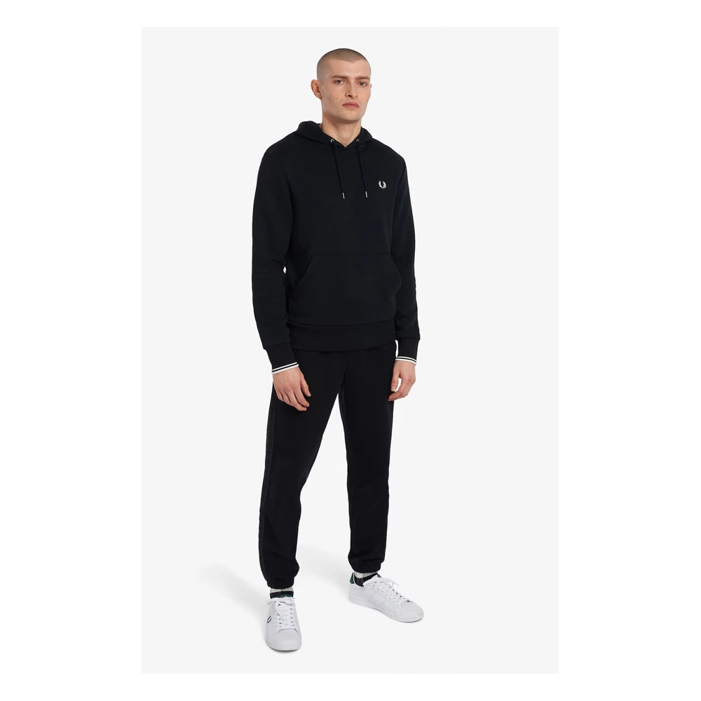 Fred Perry Tipped Hoodie Black - Bilde 3