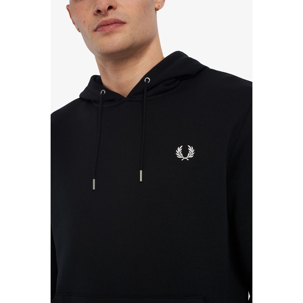 Fred Perry Tipped Hoodie Black - Bilde 6