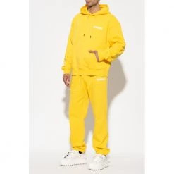 Jacquemus Hoodie With Logo Yellow