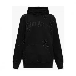 Palm Angels Logo Hoodie Black