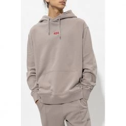 424 Hoodie With Logo Gray
