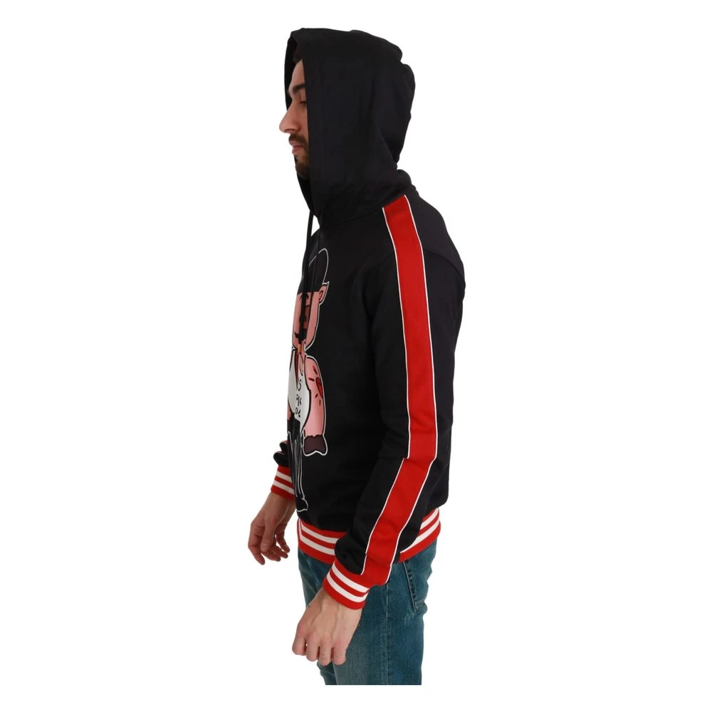 Dolce & Gabbana Pig Of The Year Genser Med Hette Black - Bilde 5