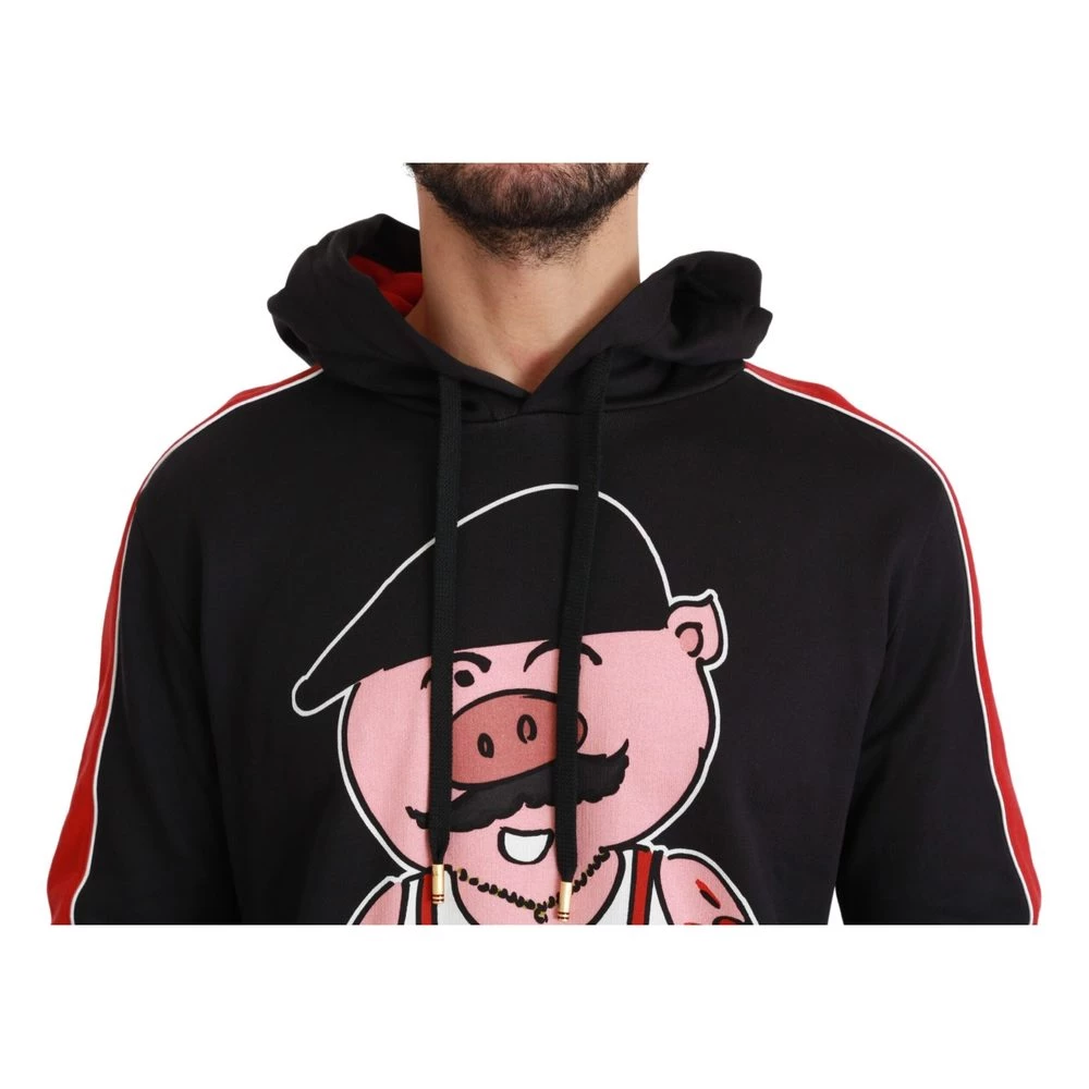 Dolce & Gabbana Pig Of The Year Genser Med Hette Black - Bilde 6