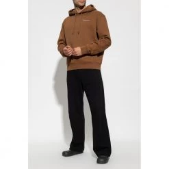Jacquemus Hoodie With Logo Brown