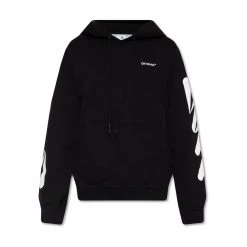 Off White Sweatshirt With Logo Black