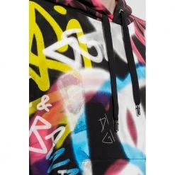 Dolce & Gabbana Printed Hoodie Black